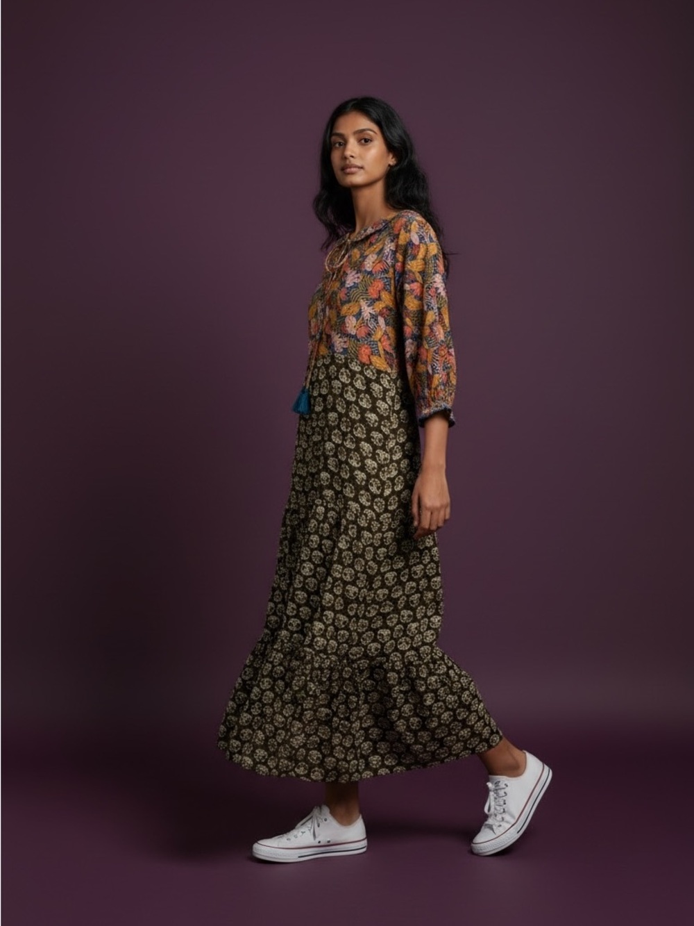 NATURAL LIFE Multicolor Floral New without tags Maxi Dress